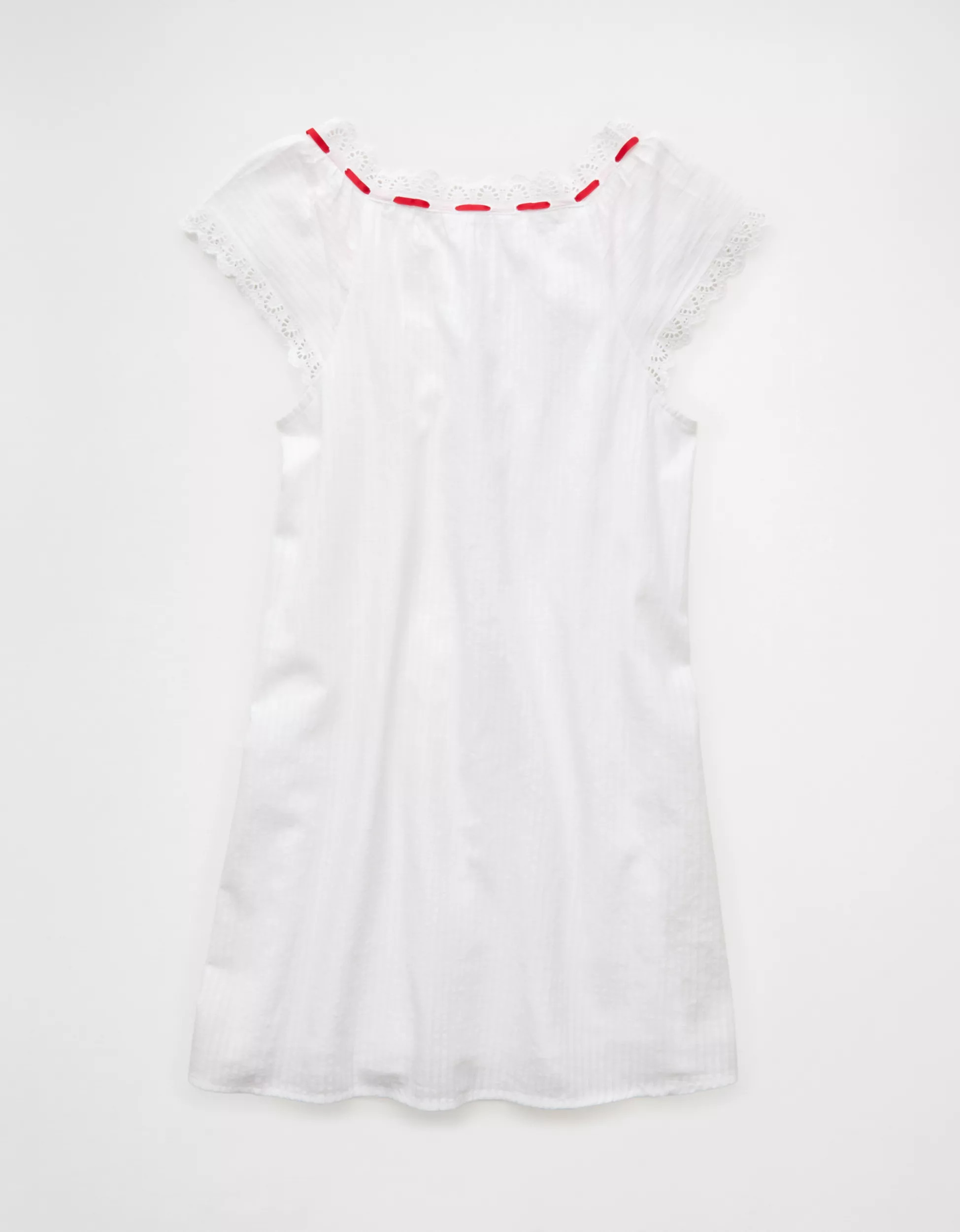 AE V-Neck Ruffled Button-Up Mini Dress | American Eagle Outfitters (US & CA)