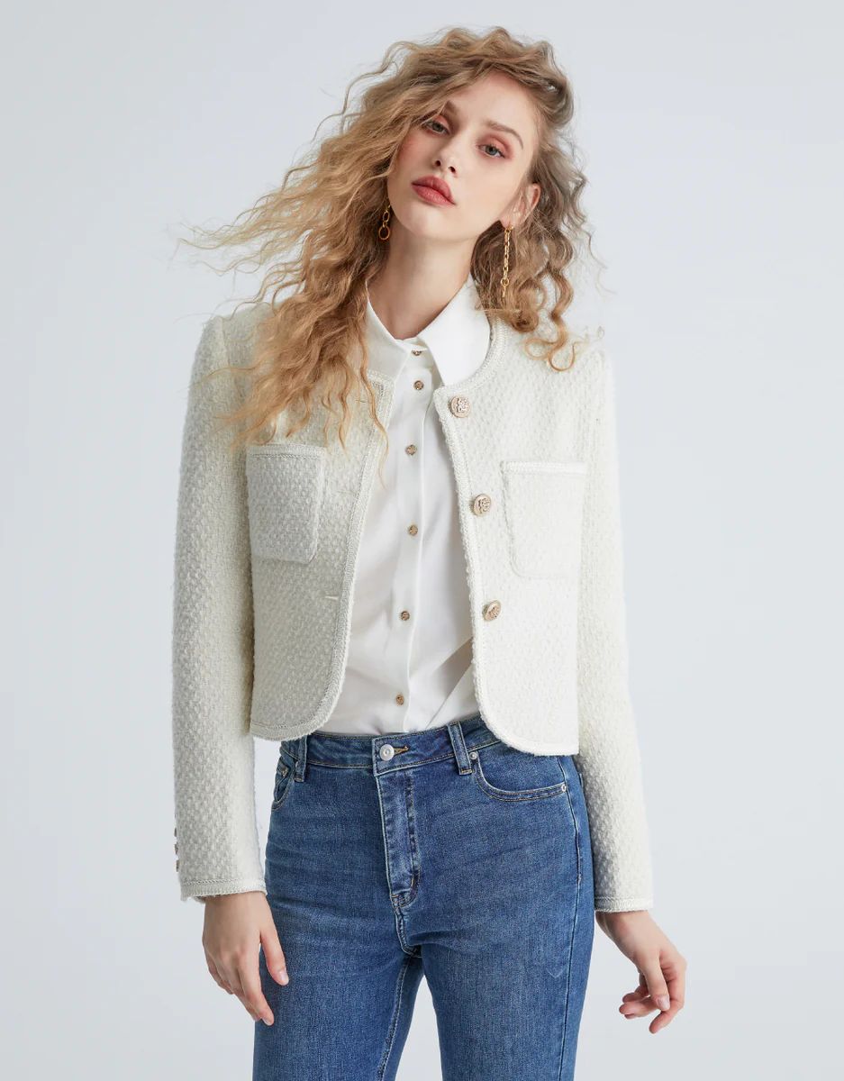 Emilie Tweed Jacket | Urban Revivo