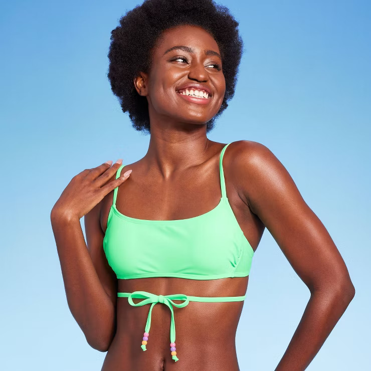Women's Beaded Wrap Bralette Bikini Top - Wild Fable™ | Target