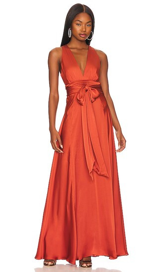 Silky Satin Evening Dress in Etruscan Red | Revolve Clothing (Global)