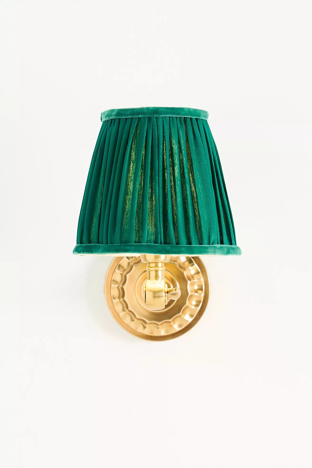 Pooky Rose Ruched Shade & Metal Sconce Wall Light | Anthropologie (US)
