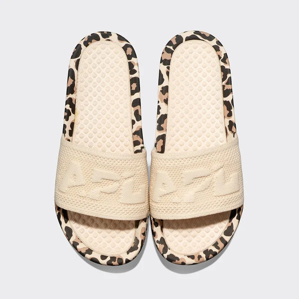 Women's Big Logo TechLoom Slide Parchment / Leopard | APL