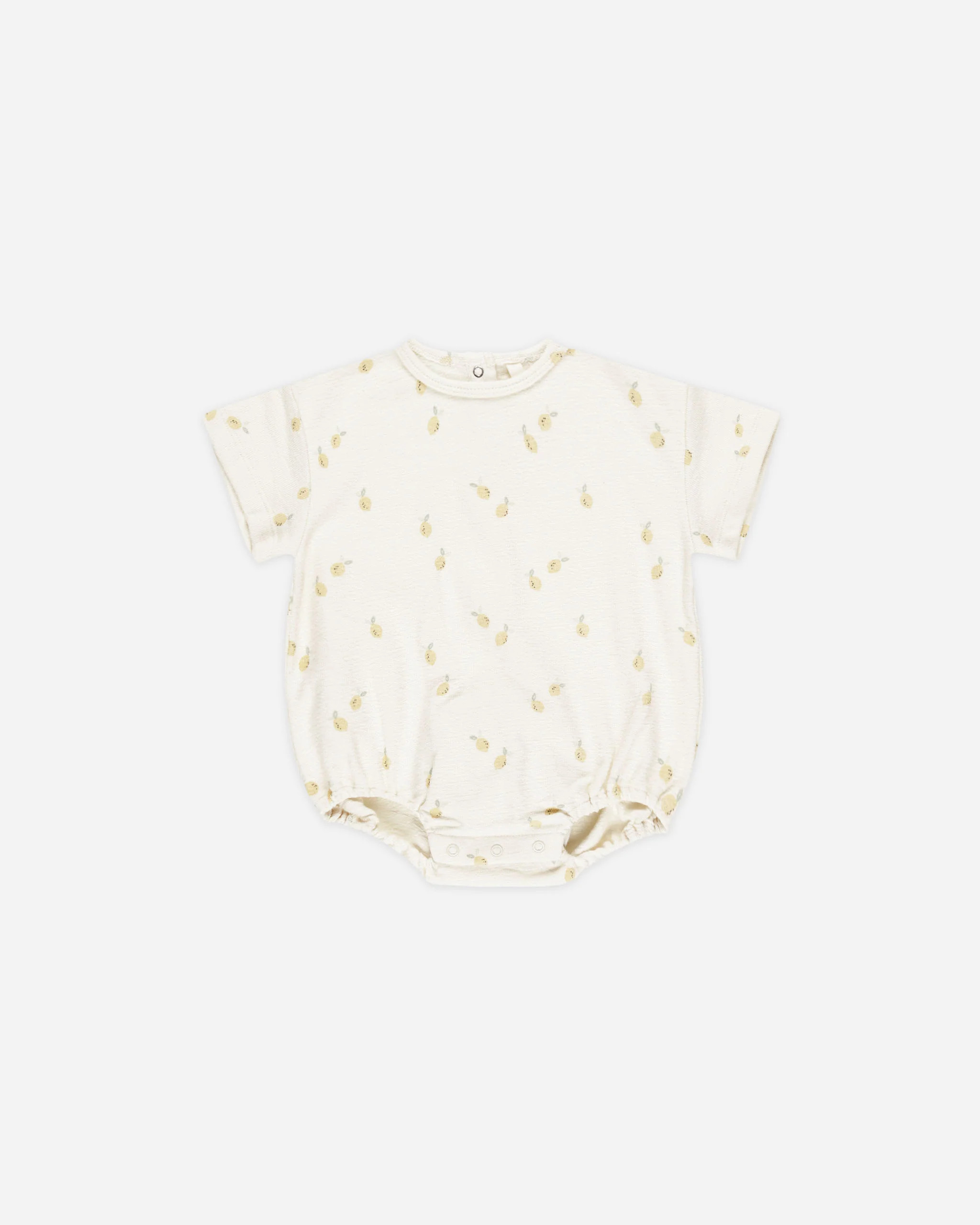 Relaxed Short Sleeve Bubble Romper || Lemons | Rylee + Cru