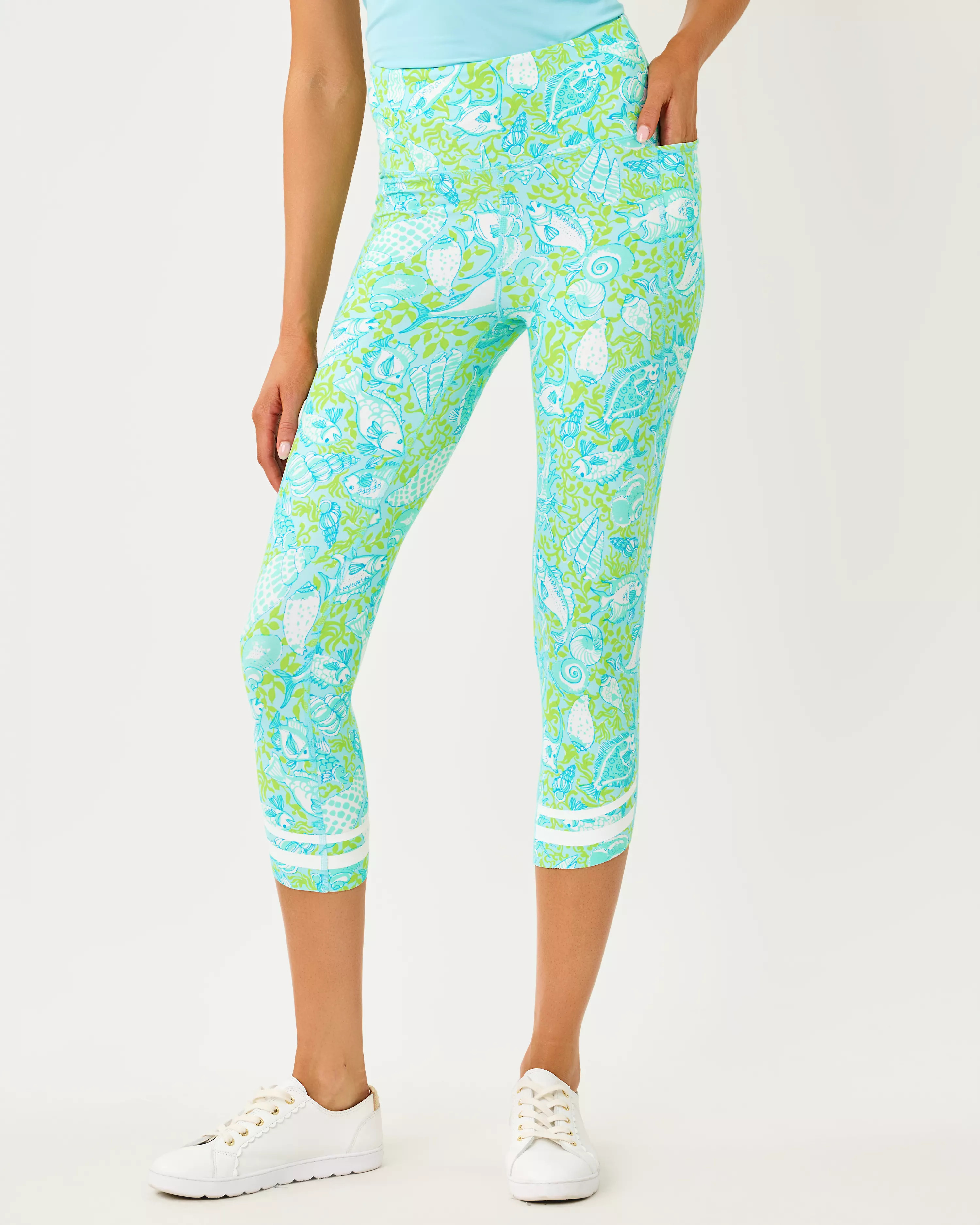 UPF 50+ Luxletic 21" Weekender High Rise Crop Legging | Lilly Pulitzer