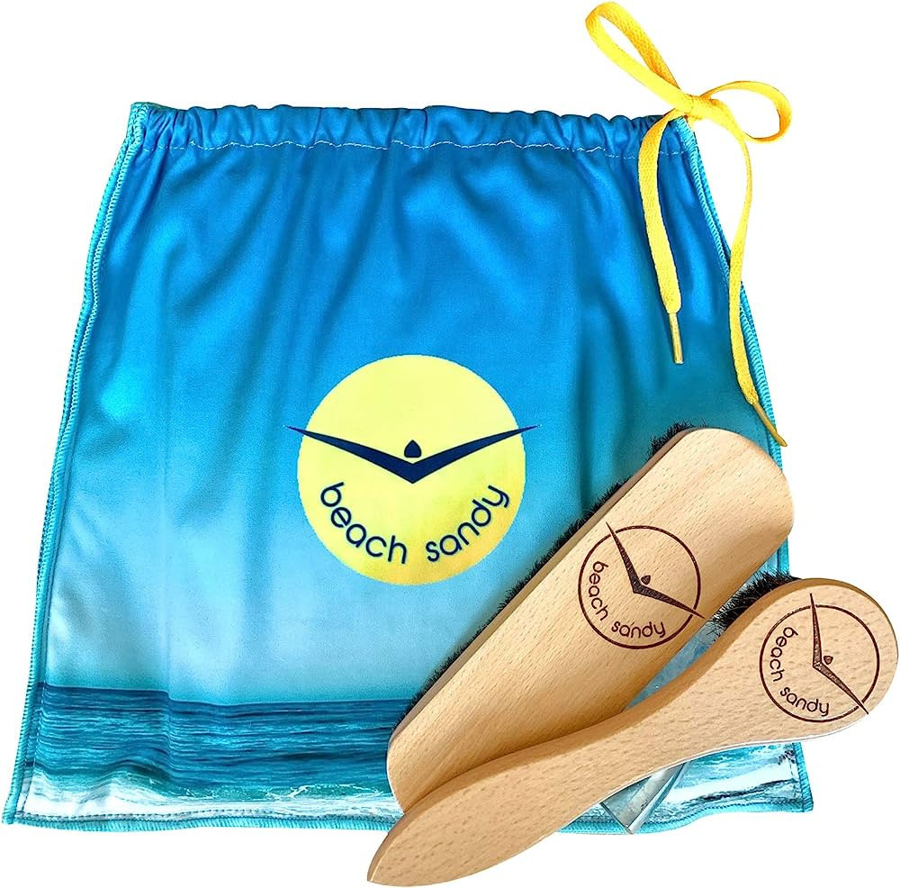 Beach Sandy - Set of 2 Sand Remover for Beach, Sand Brush for Beach Feet, Ocean & Lakeside Sports... | Amazon (US)