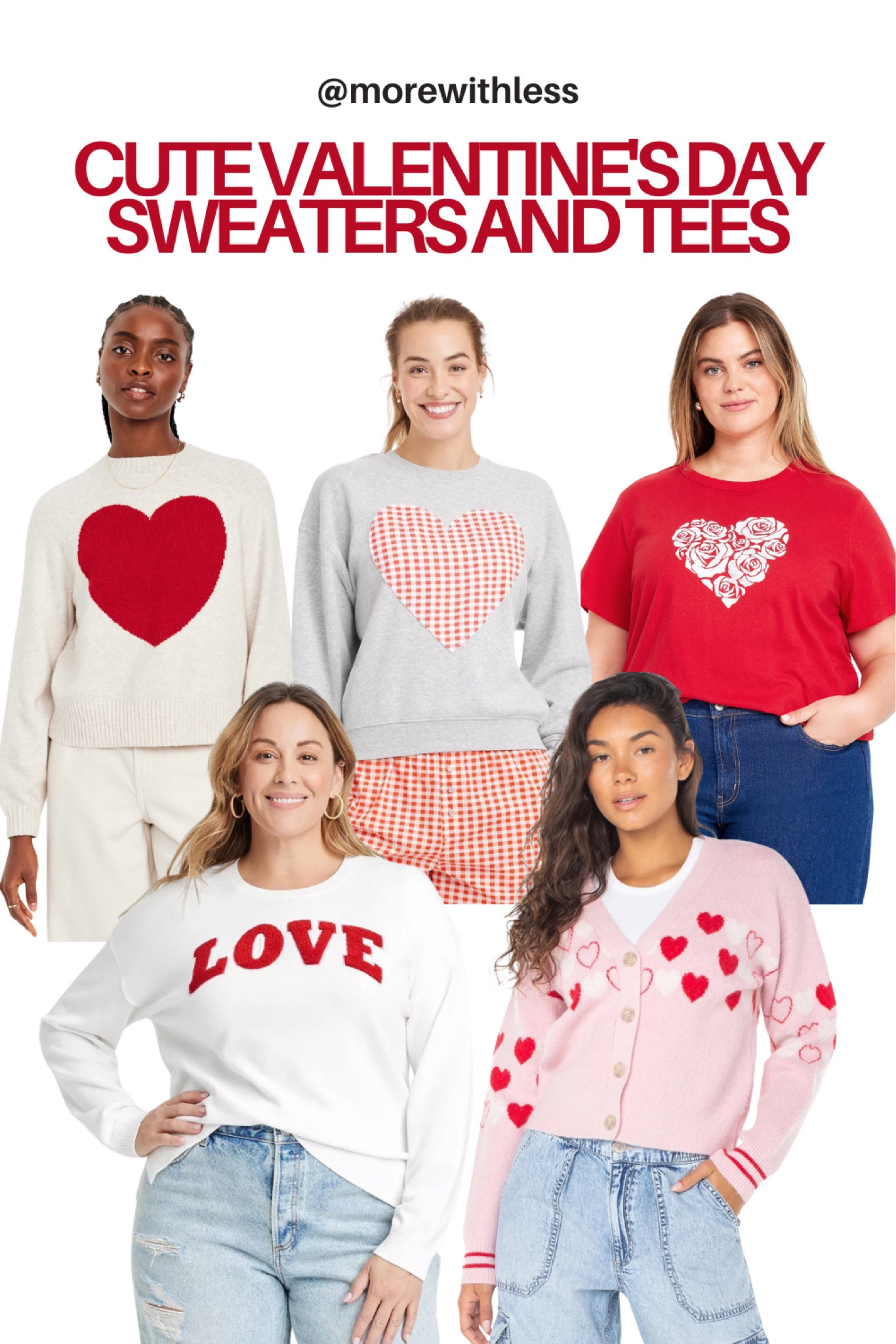 Choose any of these cute Valentine's Day sweaters and tees to express love with style! Perfect to give as gifts or complete your casual outfit. #valentinesday #valentinestyle

#LTKSeasonal #LTKFindsUnder100 #LTKSaleAlert