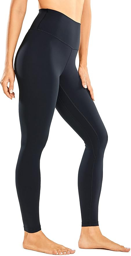 CRZ YOGA Women's Brushed Naked Feeling Yoga Leggings 25 Inches - High Waist Matte Soft Workout Ti... | Amazon (US)