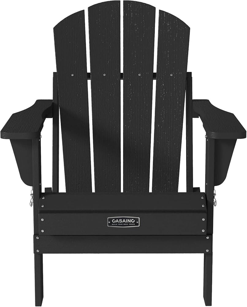 CASAINC Folding Patio Adirondack Chair Lawn Garden Chair Backyard Porch Weather Resistant Outdoor... | Amazon (US)