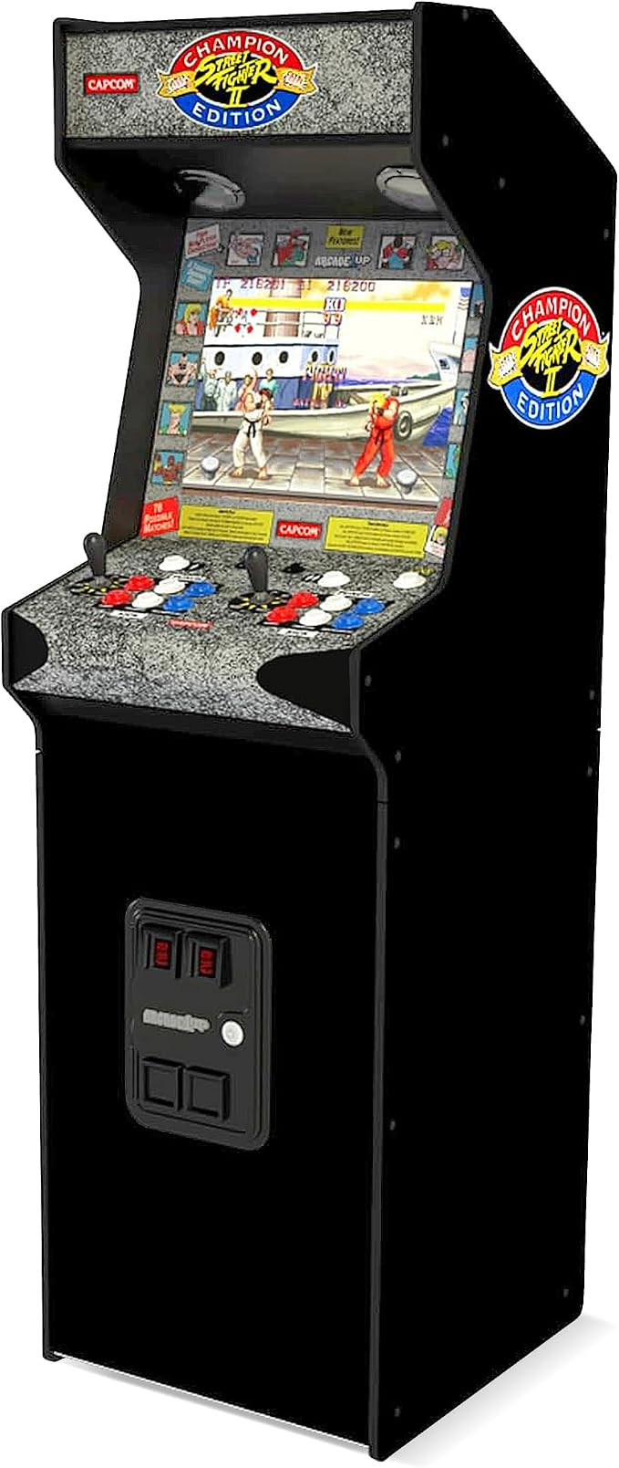 Arcade1Up Street Fighter Arcade Game Machine, Stand Up Cabinet w/ 14 Titles & 17" Screen - Deluxe... | Amazon (US)