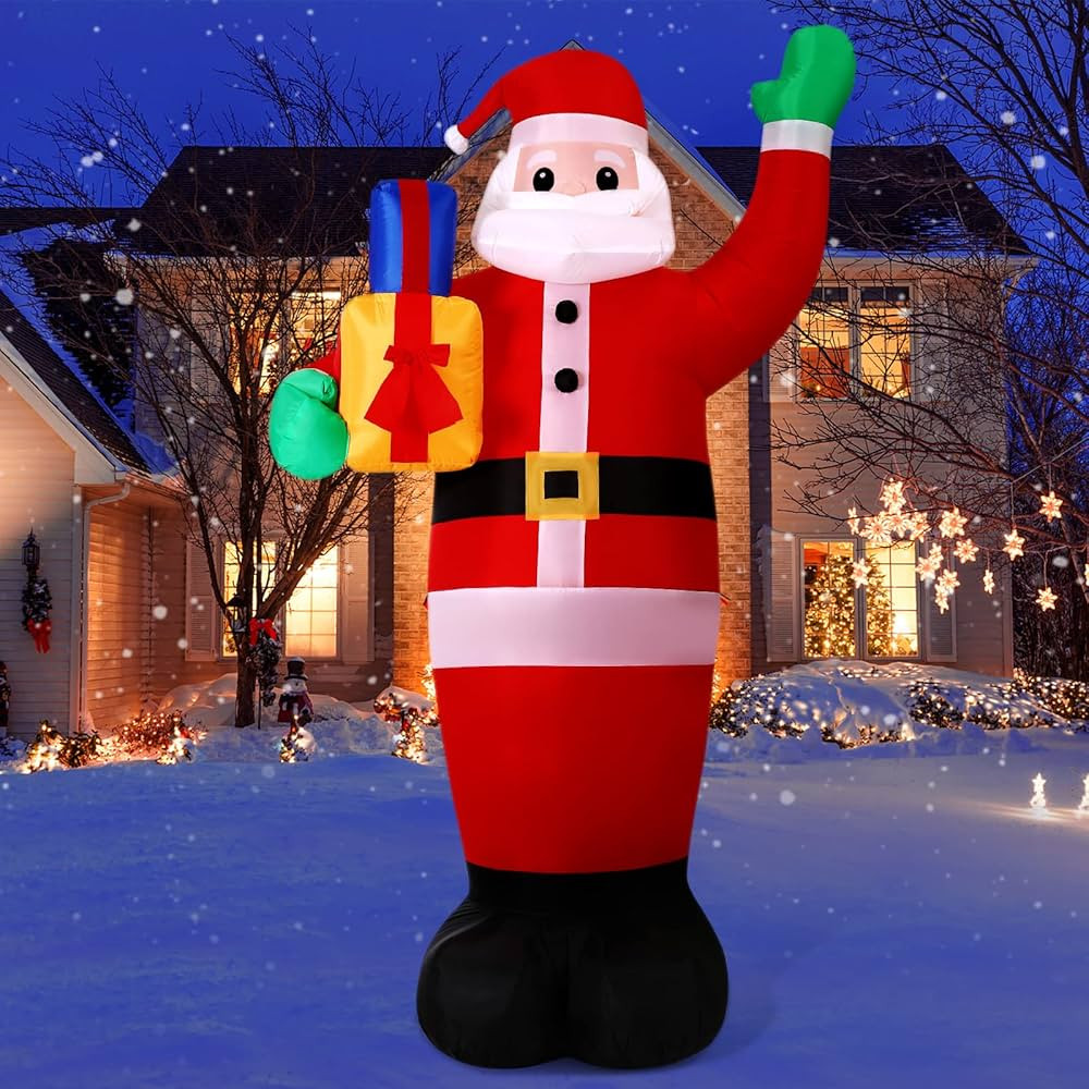 Reykeosun 6FT Christmas Inflatables Santa Claus Outdoor Decorations, Blow Up Inflatable Santa Cla... | Amazon (US)