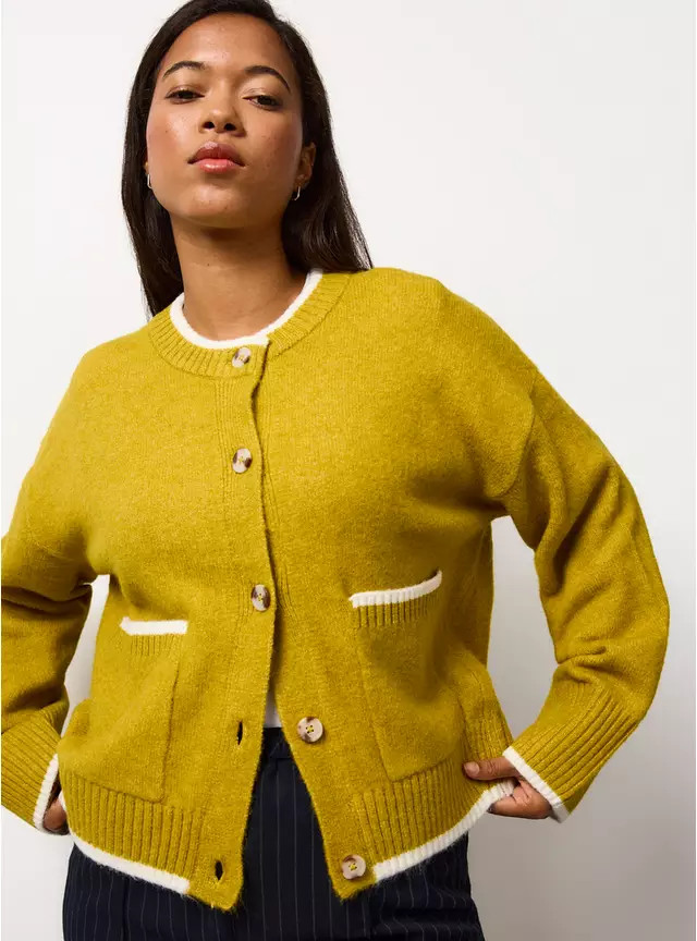 Green Boxy Button Up Cardigan 16 | Tu Clothing