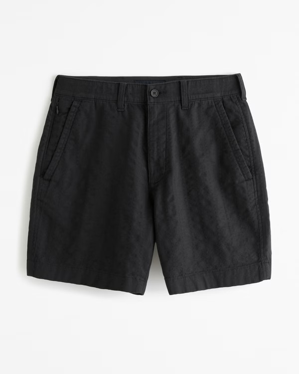 Men's Linen-Blend Plainfront Short | Men's Bottoms | Abercrombie.com | Abercrombie & Fitch (US)