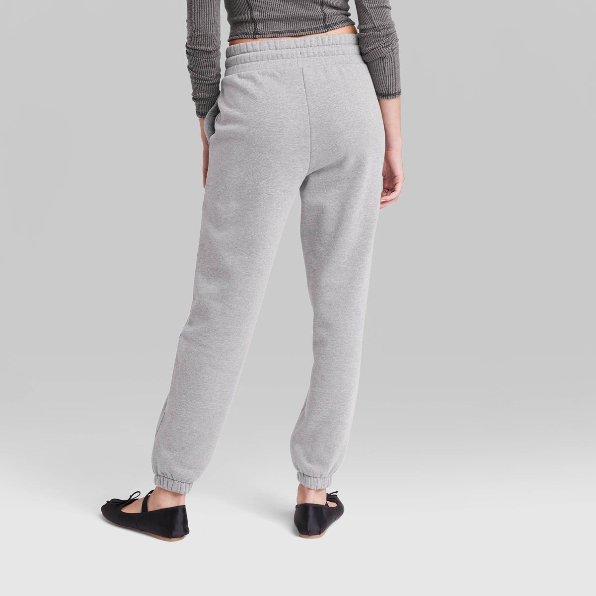 Women's High-Rise Tapered Joggers - Wild Fable™ Black | Target
