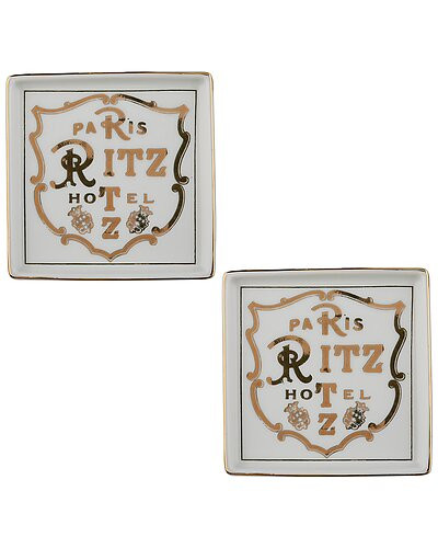 Rosanna Set of 2 The Grand Tour Paris Trays: Ritz Hotel | Gilt & Gilt City