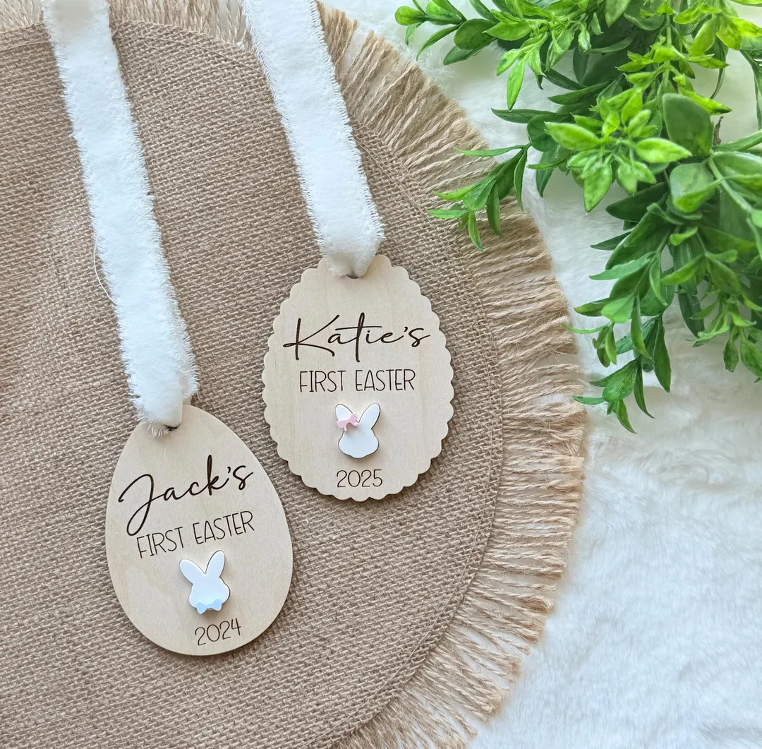 Baby’s First Basket Tag, Baby’s First Easter Gift Tag, Baby Easter Tag, Easter Egg Kids Tag, ... | Etsy (US)