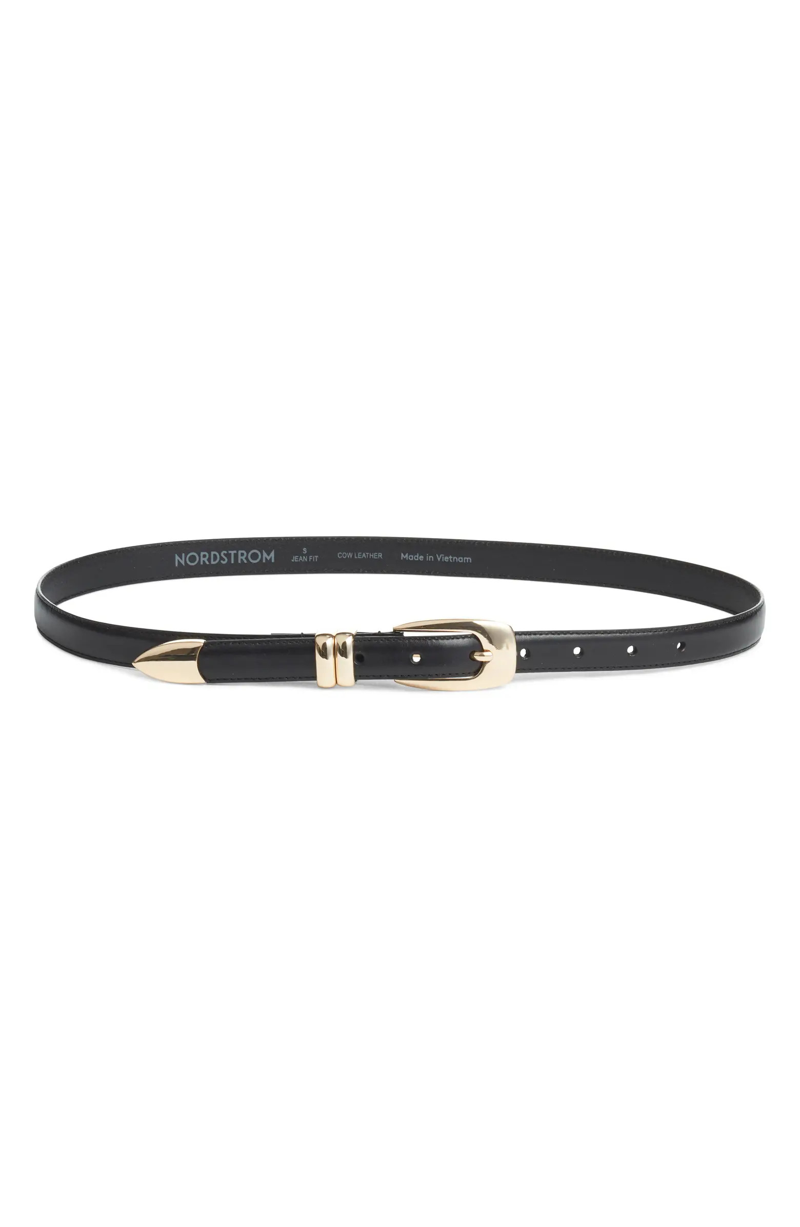 Mina Skinny Leather Belt | Nordstrom