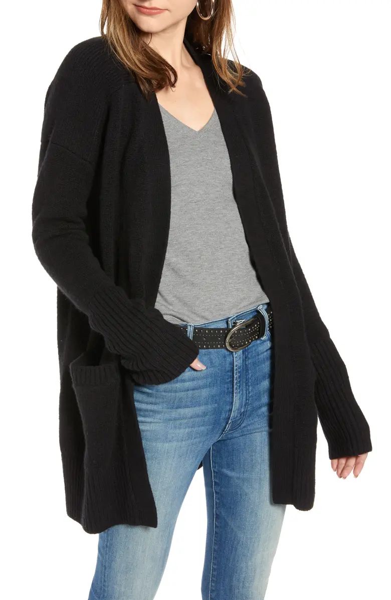 Throw-On Cotton & Wool Blend Cardigan | Nordstrom