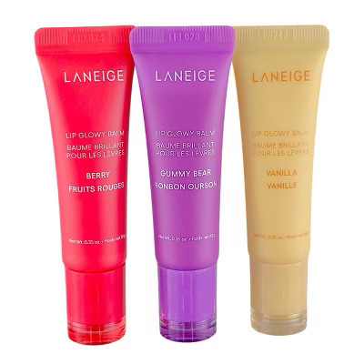 Laneige Lip Glowy Balm Trio Set ( 3 pcs ) - The ultimate pocket-sized trio for juicy, hydrated lips that glow all day | Target