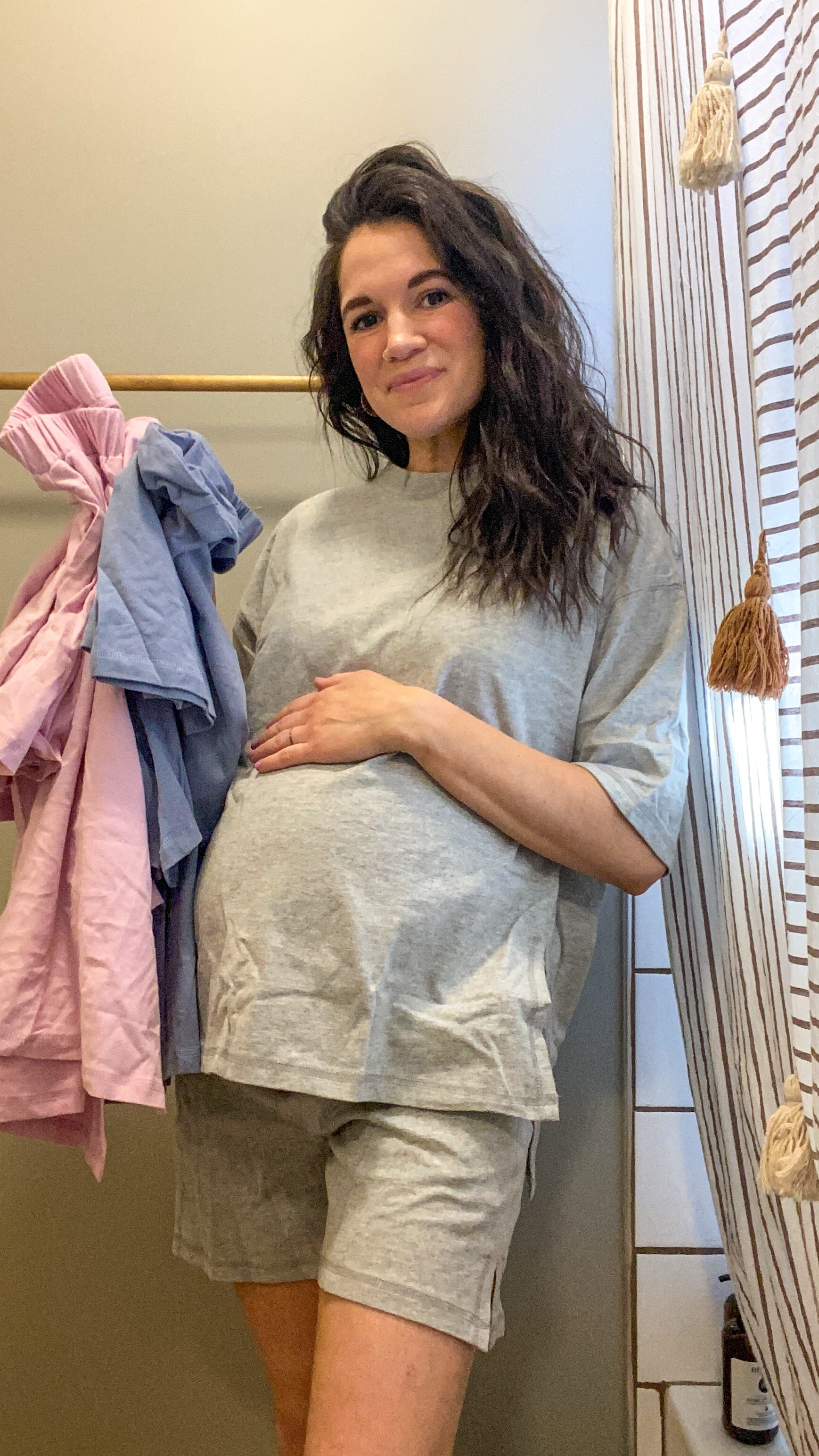Y’all when I say run, I mean runnnnnn. This outfit is the absolute best, and will be a staple this spring and summer. It’s 100% and works for maternity and postpartum style. It’s also on sale right now for $20!!! Spring 2025 style. Summer 2025 style. Maternity style. Postpartum style. 

#LTKBump #LTKStyleTip #LTKSaleAlert
