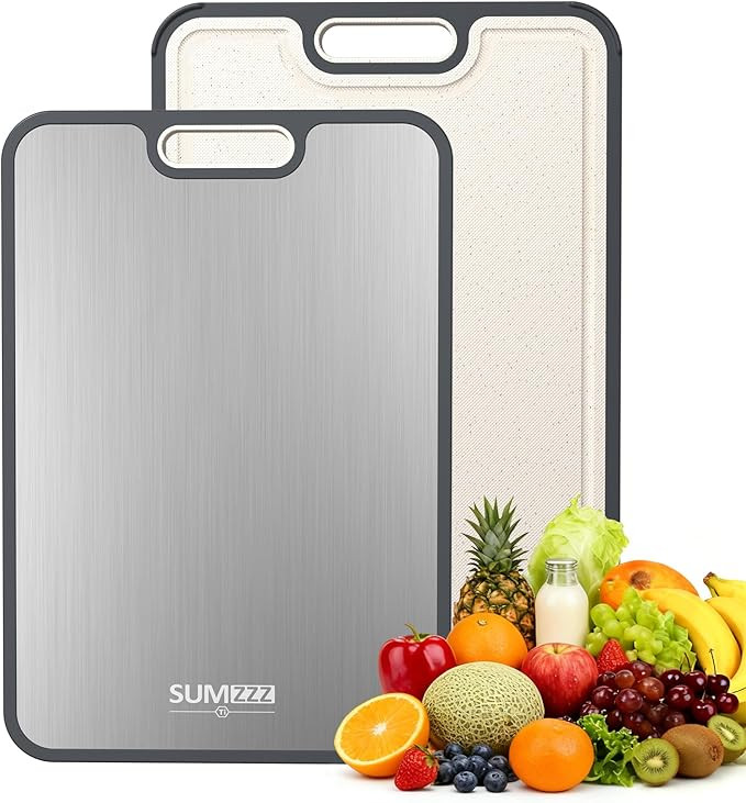 Titanium Cutting Board for Kitchen, Cutting Board Double Sided Food Grade, Pure Titanium/PP, Easy... | Amazon (US)