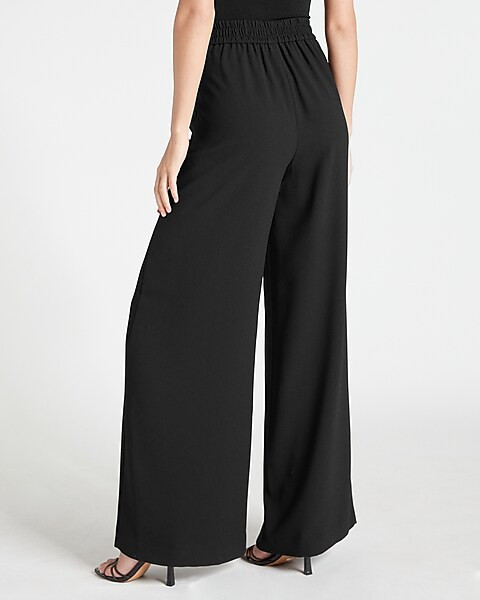 High Waisted Pleated Wide Leg Pant | Express