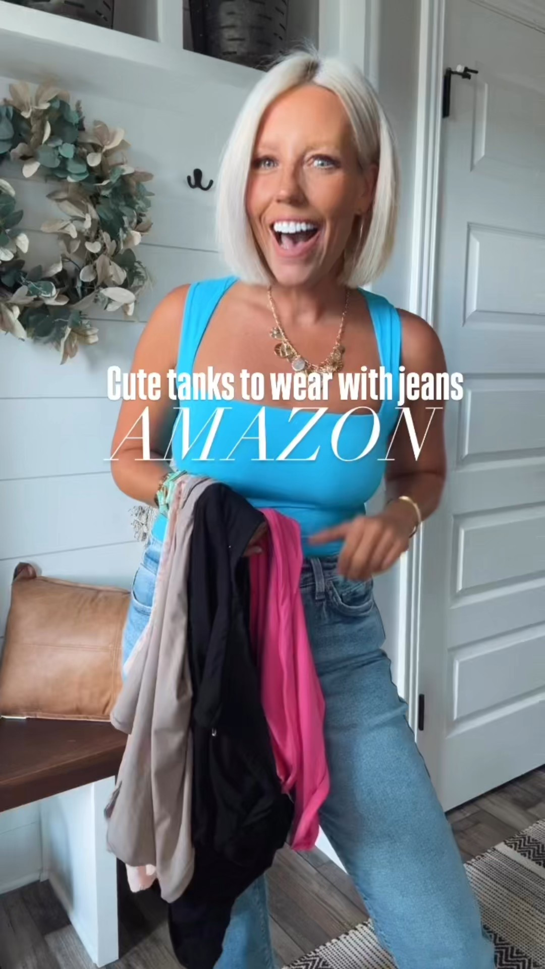 Cute tanks and jeans for the easy outfit win!!!! I love these tanks that come in so many colors and styles!!! 
⬇️⬇️⬇️
Tanks medium
Jeans TTS but sized up to a 6 for a roomier fit 



#LTKFindsUnder50 #LTKStyleTip #LTKSaleAlert