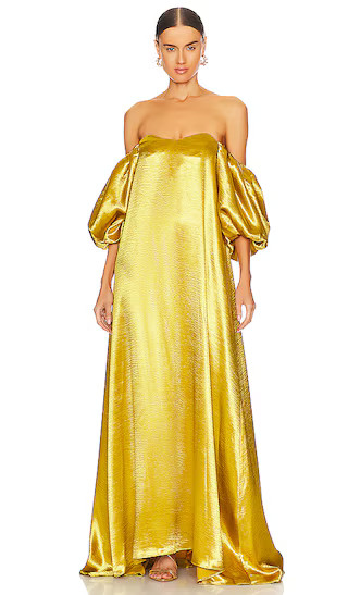 Palmer Maxi Dress in Mustard | Revolve Clothing (Global)