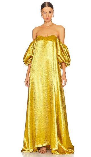 Palmer Maxi Dress in Mustard | Revolve Clothing (Global)