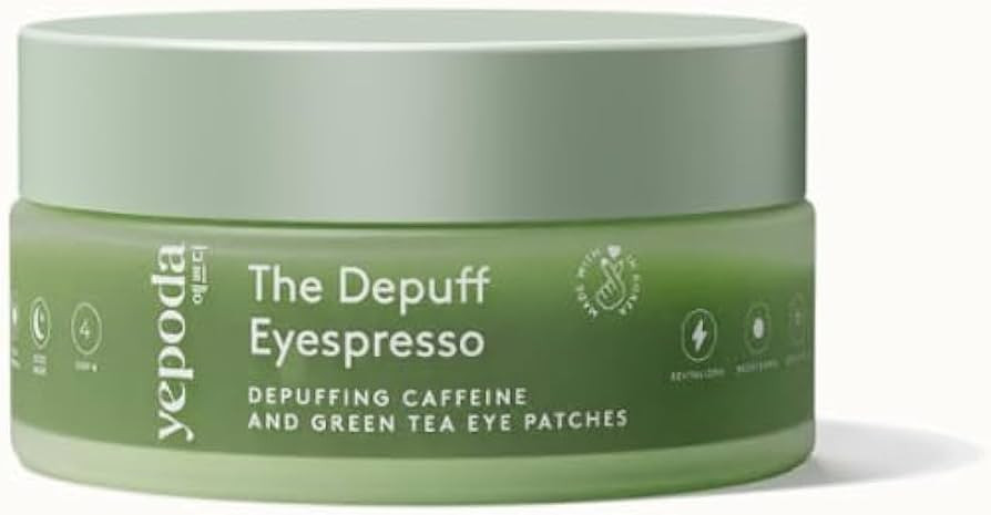Yepoda eye patch - THE DEPUFF EYESPRESSO, Depuffing caffeine and green tea eye patches, Korean co... | Amazon (UK)