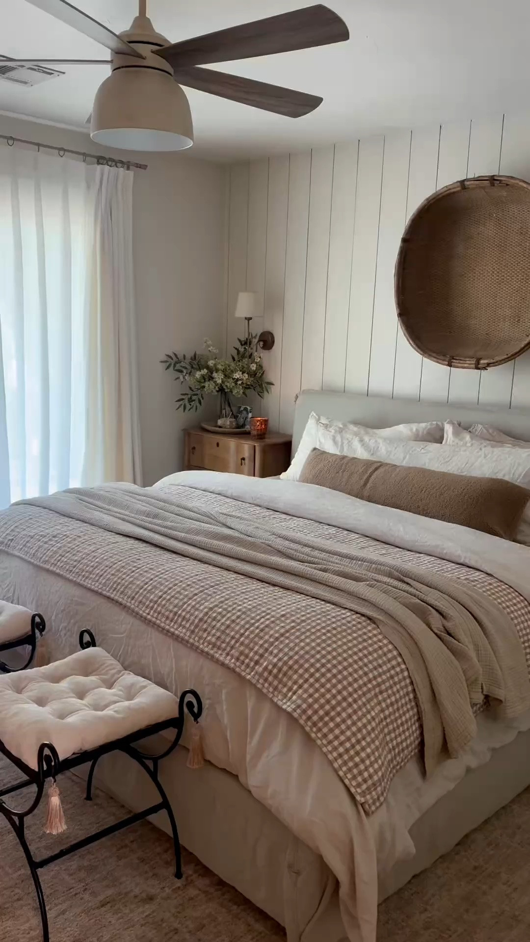 Organic cotton quilt found on Amazon! This added the perfect gingham texture for fall on my bed while keeping the neutral and light and airy look that I love! I’m not ready for deep hues just yet. Heck it’s still 105 degrees outside! Also my ceiling fan is $150 off thru 9/1!!! An aesthetic ceiling fan! Love ours!

#LTKHome #LTKSeasonal
