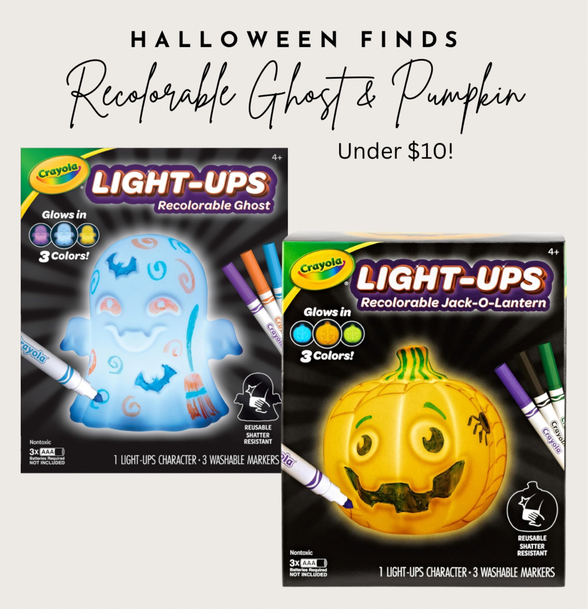 Halloween Finds: Crayola Recolorable Light-Up Ghost & Pumpkin 👻🎃

#LTKFamily #LTKKids #LTKSeasonal