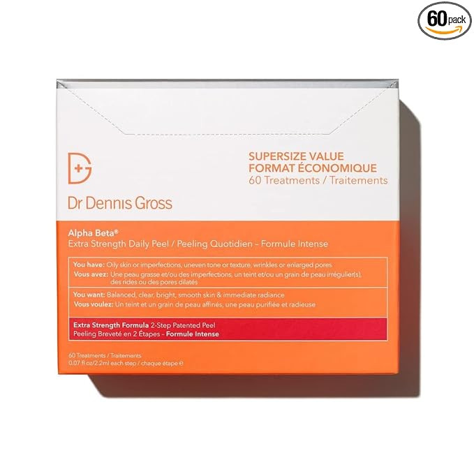 Dr. Dennis Gross Alpha Beta Extra Strength Daily Peel – 2-Step Exfoliating Pads for Enhanced An... | Amazon (US)