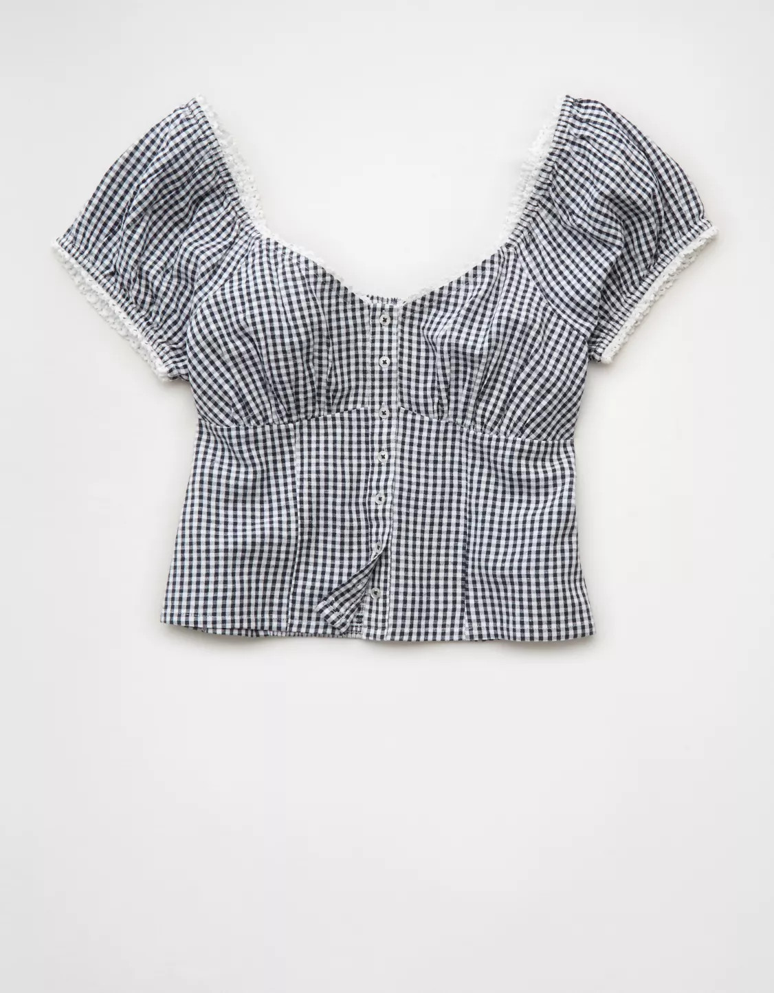 AE Short-Sleeve Corset Top | American Eagle Outfitters (US & CA)