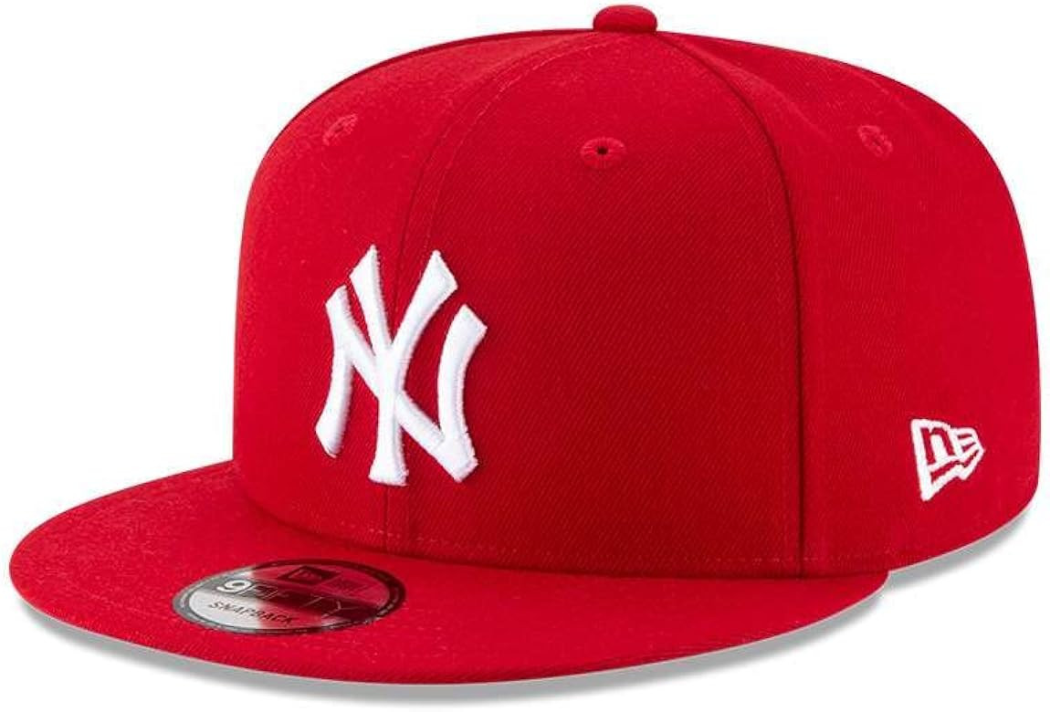 New Era Mens New York Yankees Scarlet Red 9Fifty Adjustable Snapback 950 Cap | Amazon (US)