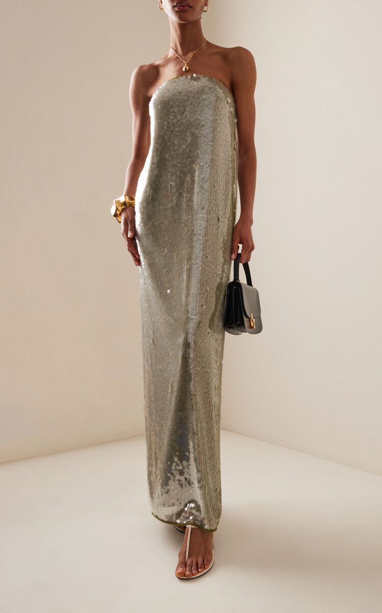 Casey Strapless Sequined Maxi Dress | Moda Operandi (Global)