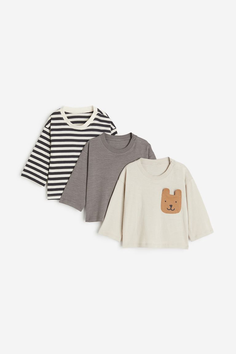 3-pack Cotton Jersey Shirts | H&M (US + CA)