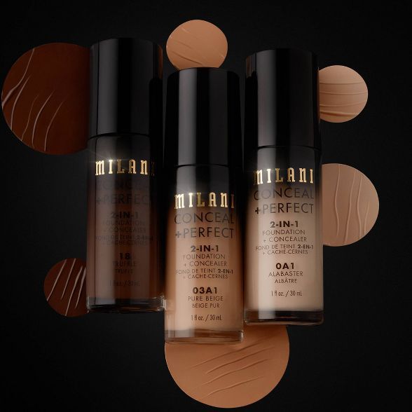 Milani Conceal + Perfect 2-in-1 Foundation + Concealer Cruelty-Free Liquid Foundation - 1 fl oz | Target