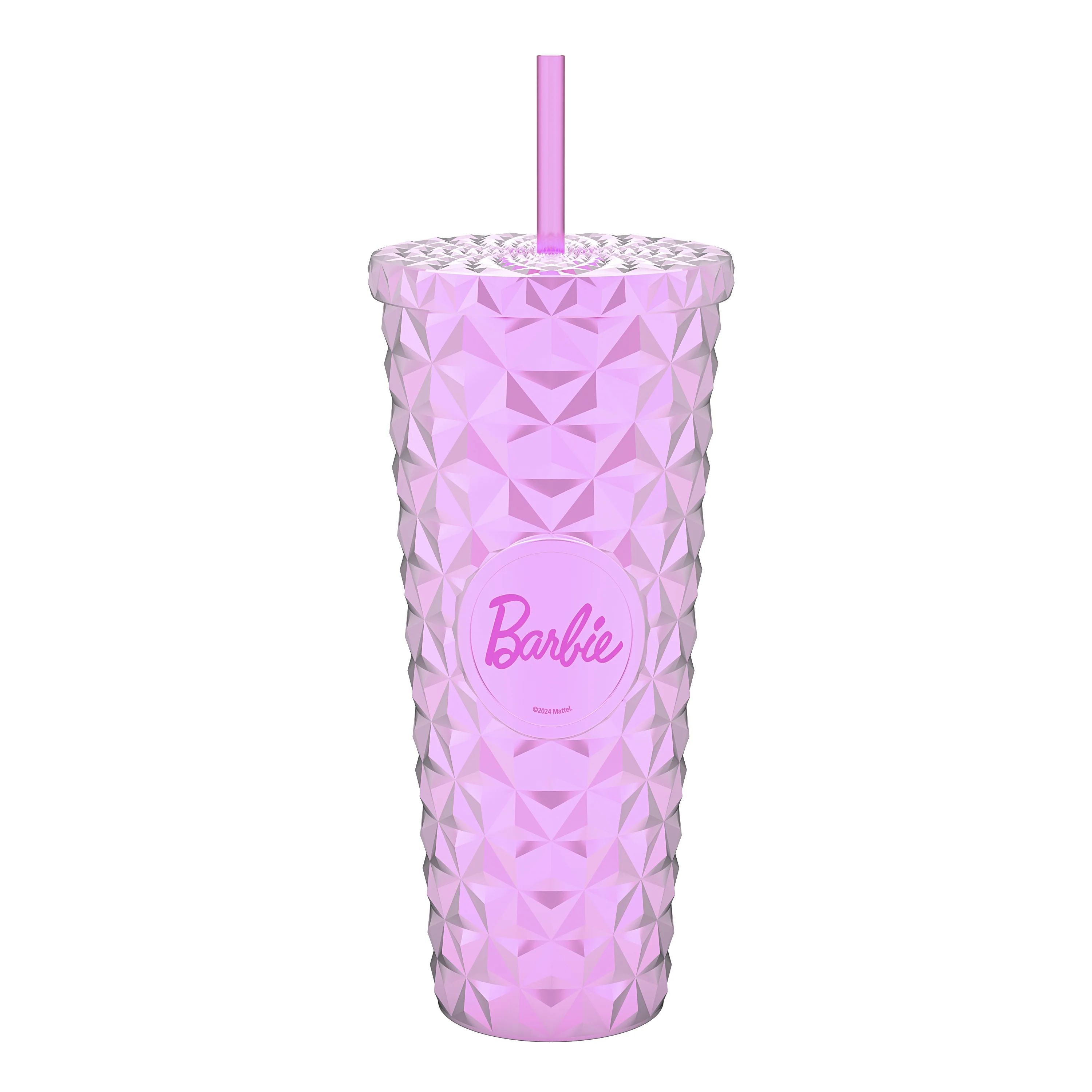 Zak Designs Barbie 24oz Double Wall Fractal Tumbler Pink | Walmart (US)