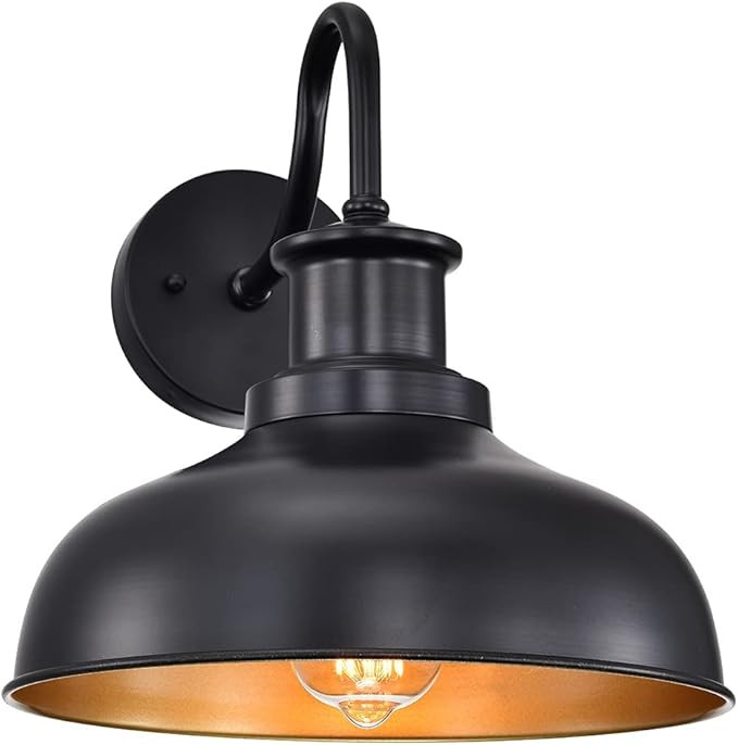 Outdoor Gooseneck Barn Light Outdoor Wall Sconce Farmhouse Exterior Wall Mount Light Vintage Wall... | Amazon (US)