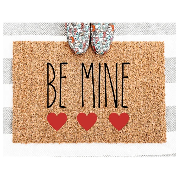 be mine doormat | valentines day door mat | front doormat | doormat for valentines day | Etsy (US)