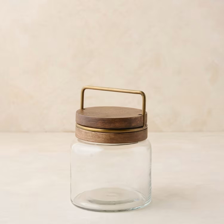 Wood with Antique Brass Canister | Magnolia