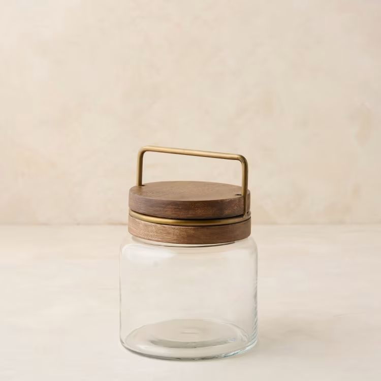 Wood with Antique Brass Canister | Magnolia