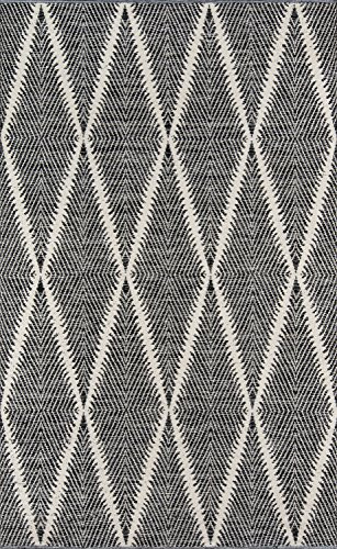 Erin Gates by Momeni River Beacon Black Hand Woven Indoor Outdoor Area Rug 5' X 7'6" | Amazon (US)