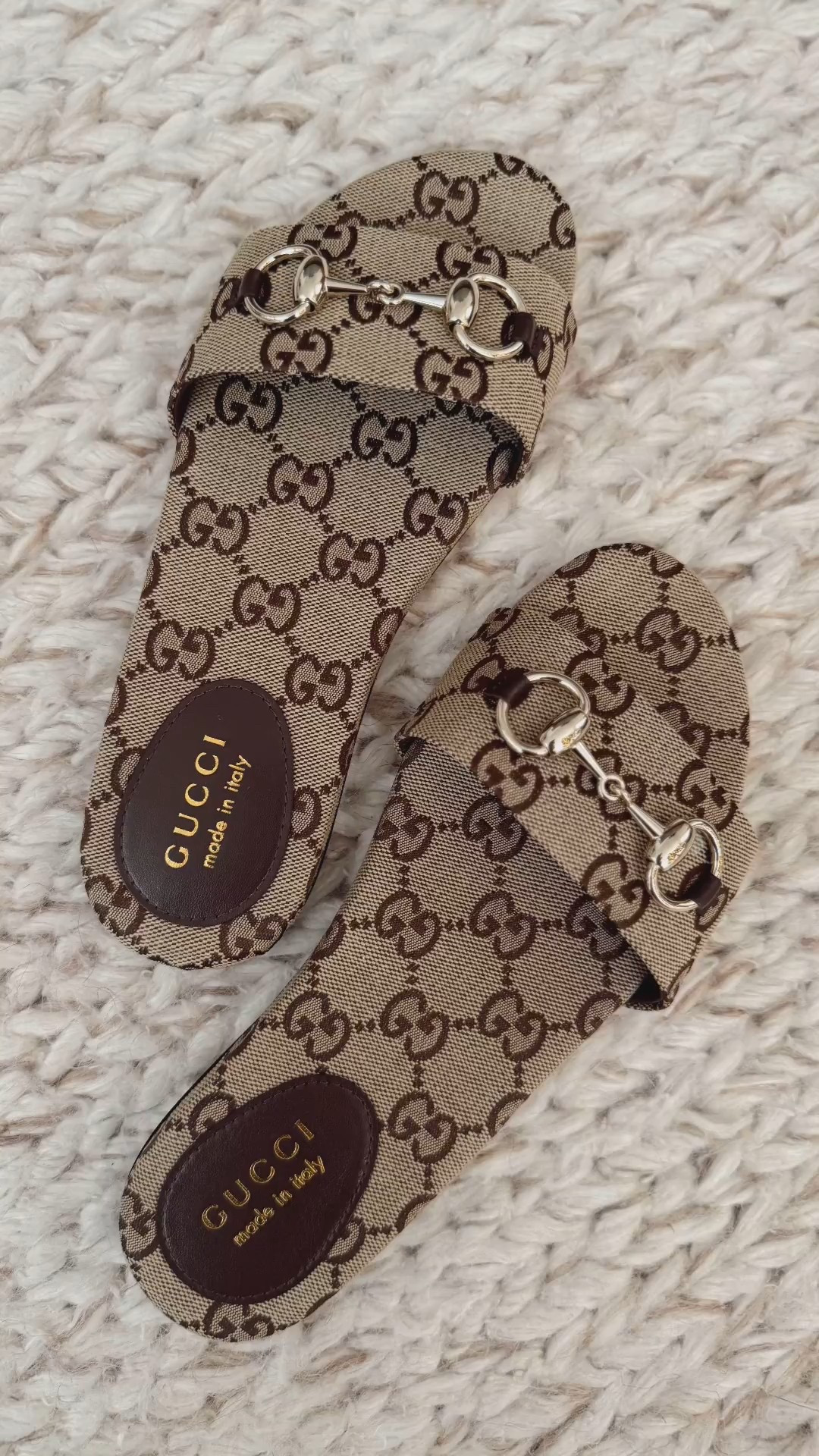 Treat yourself! When you trade in the Sherpa for the sand, your wishlist changes too! What was under my tree for 🌴🎁✈️✔️! 
10/10 

Gucci slides. Sandals. Gifts for her. Luxe gift. 

#LTKTravel #LTKootd