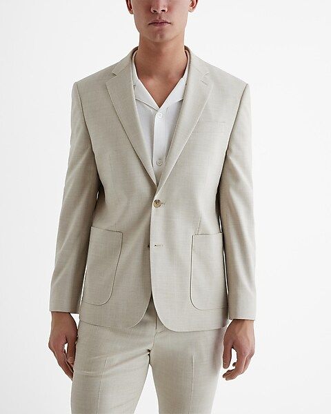 Extra Slim Light Khaki Slub Suit Jacket | Express