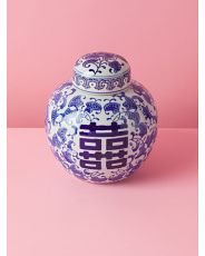 9in Ceramic Chinoiserie Jar With Lid | HomeGoods