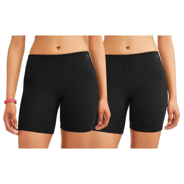 Athletic Works Womens Core Active Dri-Works Bike Short, 2-Pack | Walmart (US)