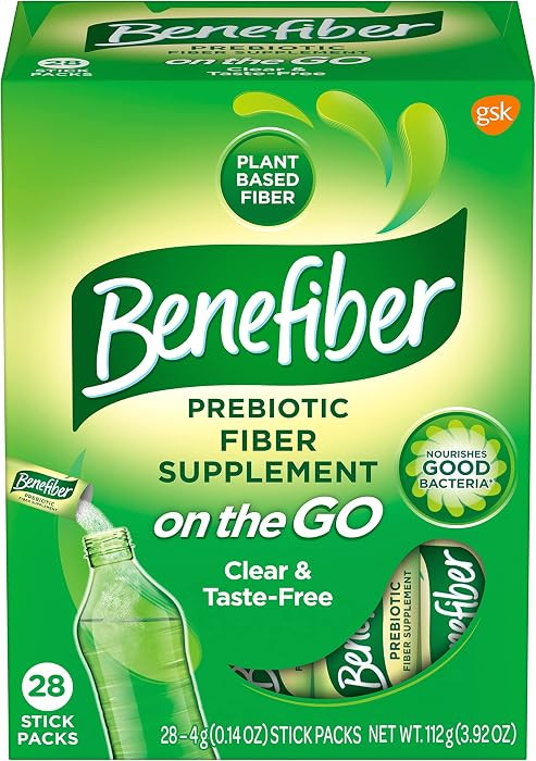 Benefiber On the Go Prebiotic GLP-1 Friendly Fiber Supplement Powder for Digestive Health, Daily ... | Amazon (US)