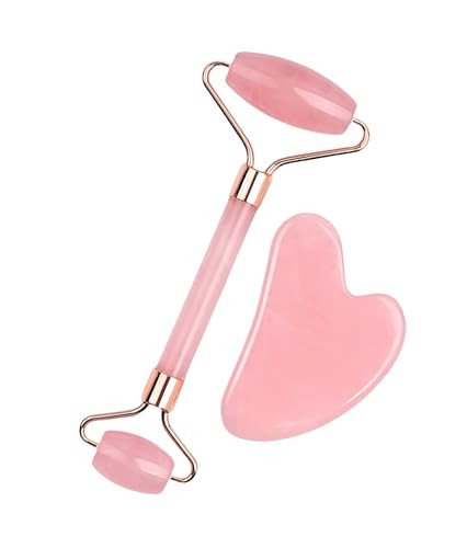 Bolithui Facial Massage Tool, Jade Roller and Gua Sha Board Set, Lymphatic Drainage and Anti-Cellulite Massage Roller, Facial Skin Care, Relieve Facial Muscle Tension | Amazon (US)