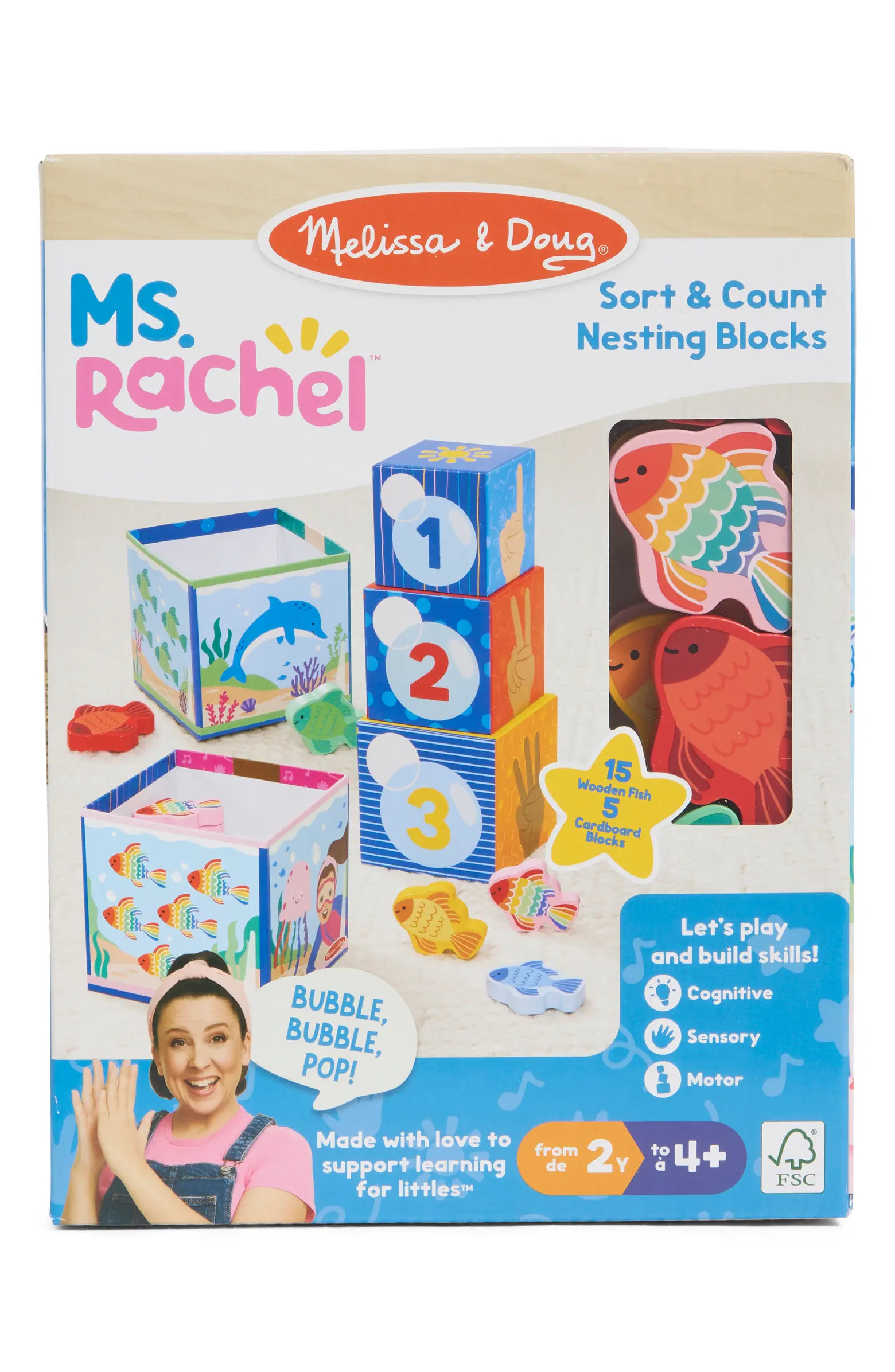Melissa & Doug x Ms. Rachel™ Sort & Count Nesting Blocks Playset | Nordstrom | Nordstrom